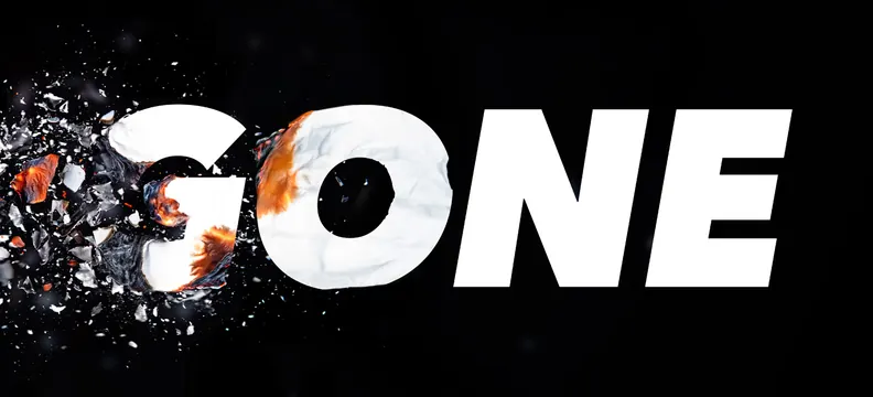 GONE Typography Graphic