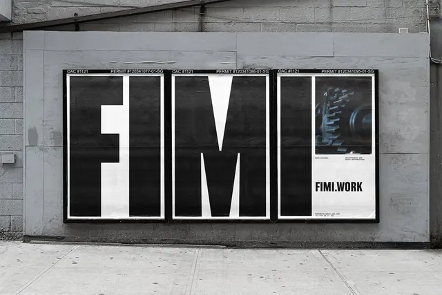 FILMORK Large Scale Wall Graphic, minimal, brutalist, high-contrast