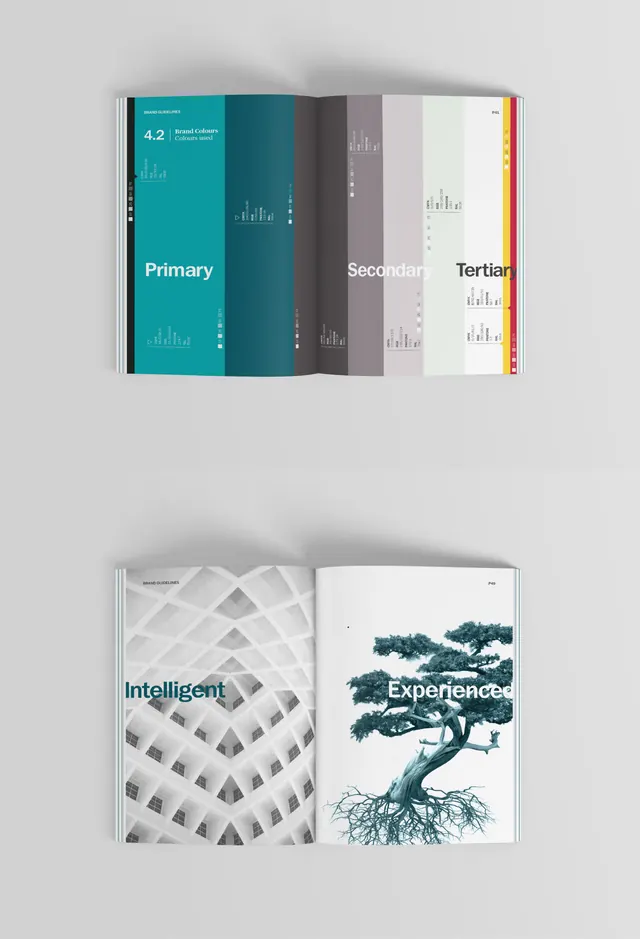 Corporate Identity System Layout, minimal, corporate-clean, light