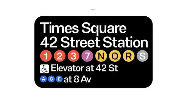 Times Square 42 Street Station Signage