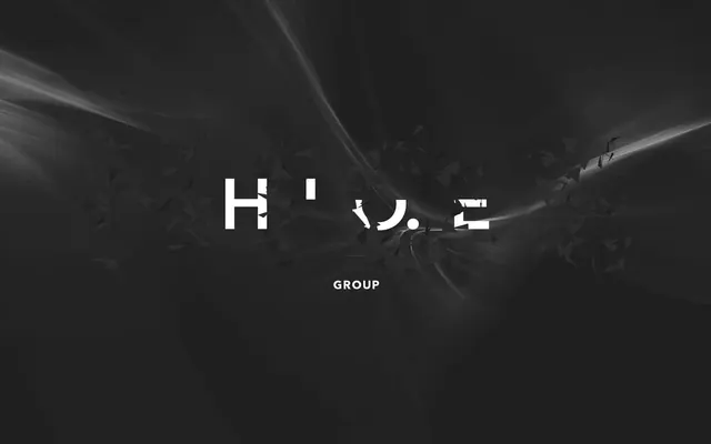 Dark experimental wordmark, neo-brutalist, abstract, dark