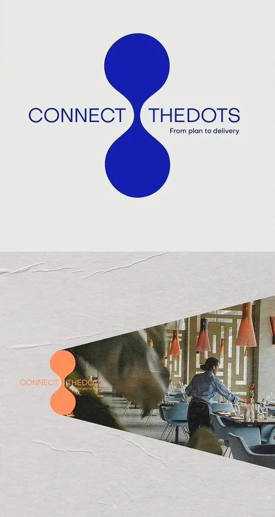 Connect the Dots consulting identity, minimal, geometric, light