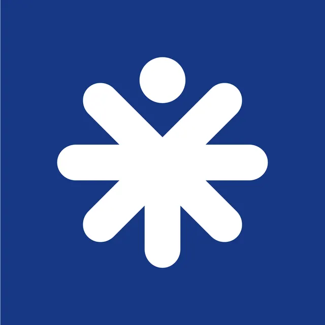 Eight-pointed star identity system, minimal, geometric, dark