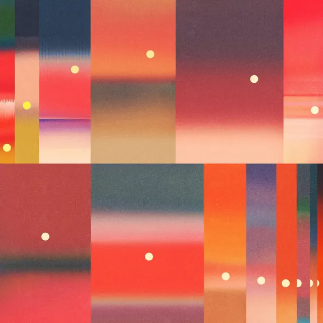 Warm gradient striped abstract composition, abstract, gradient-heavy, earthy