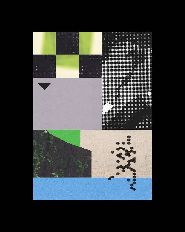 Modular abstract color grid system, abstract, geometric, dark
