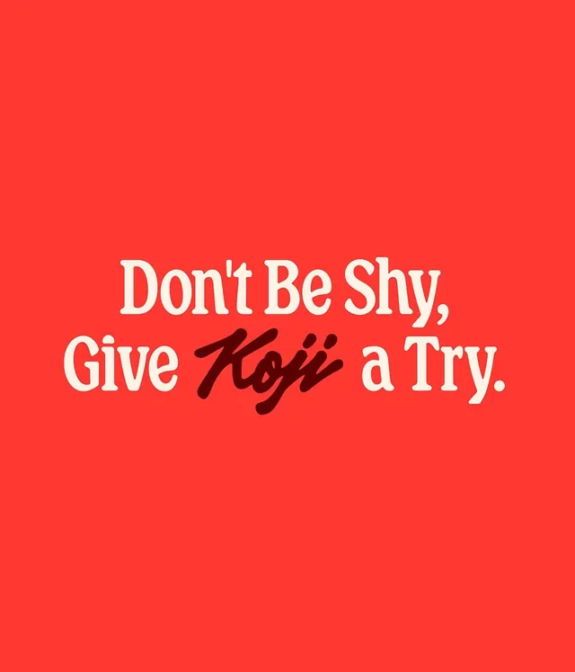 Red motivational message with handwritten accent, minimal, editorial, light