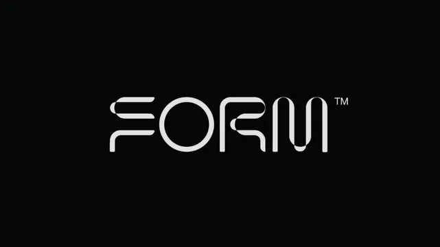 FORNI geometric wordmark on black, minimal, geometric, dark