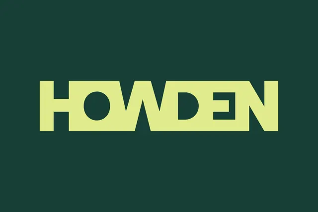 Howden bold logo, minimal, corporate-clean, earthy