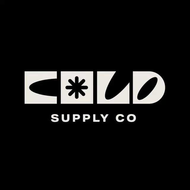COLD Supply Co logo with modular geometric mark, minimal, geometric, dark