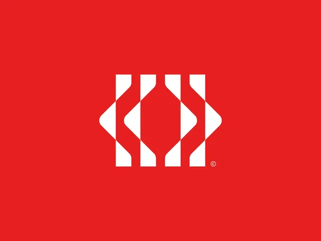 Abstract tech mark logo, geometric, minimal, light