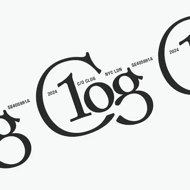 Monumental serif logo with year and codes, minimal, monochrome