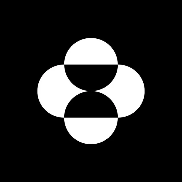 Geometric Abstract Logo, minimal, geometric, high-contrast