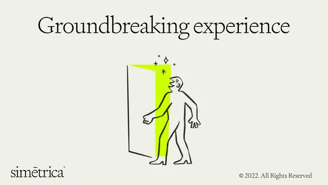 Simetrica groundbreaking experience identity, minimal, line-art, light