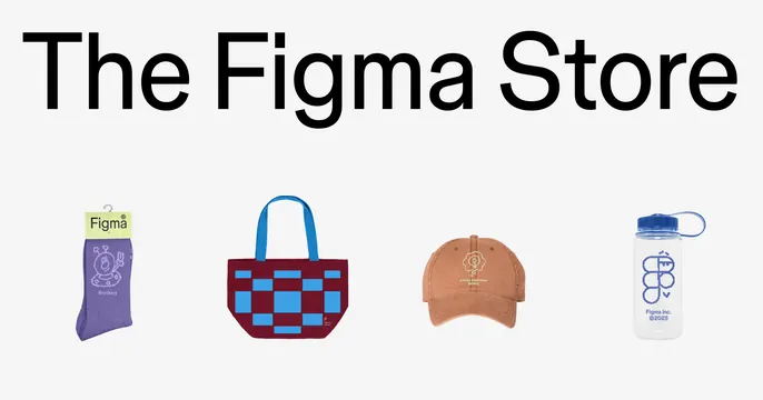 Figma Store product grid display, minimal, flat, light
