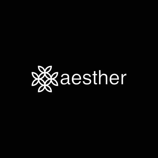 Aesther logo, minimal, geometric, light