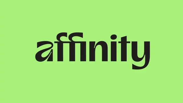 Affinity logo, geometric, dark