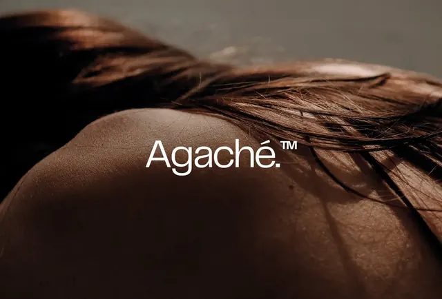 Agaché logo, minimal, luxury, light