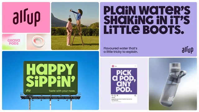 air up identity applications grid, playful, geometric, vibrant