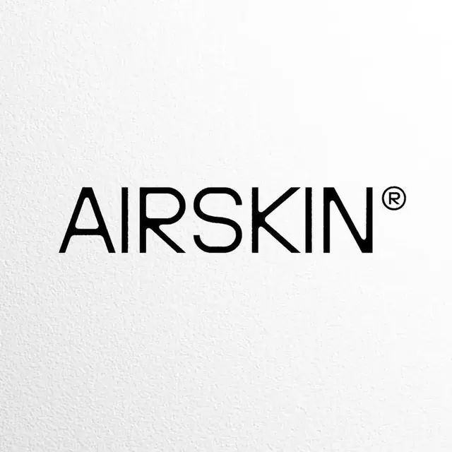 Airskin logo, geometric, minimal, dark