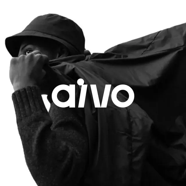 Aivo logo, minimal, geometric, light