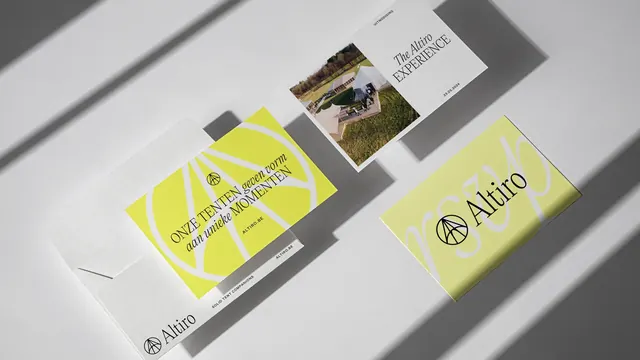 Altiro stationery set in raking light, minimal, editorial, light