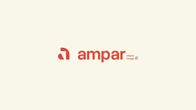 Ampar logo, geometric, minimal, warm