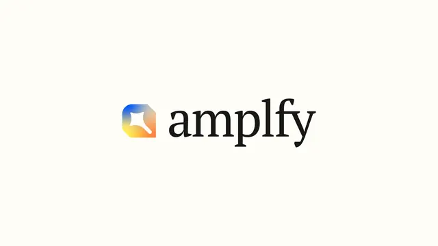 Amplfy logo, minimal, gradient-heavy, cool