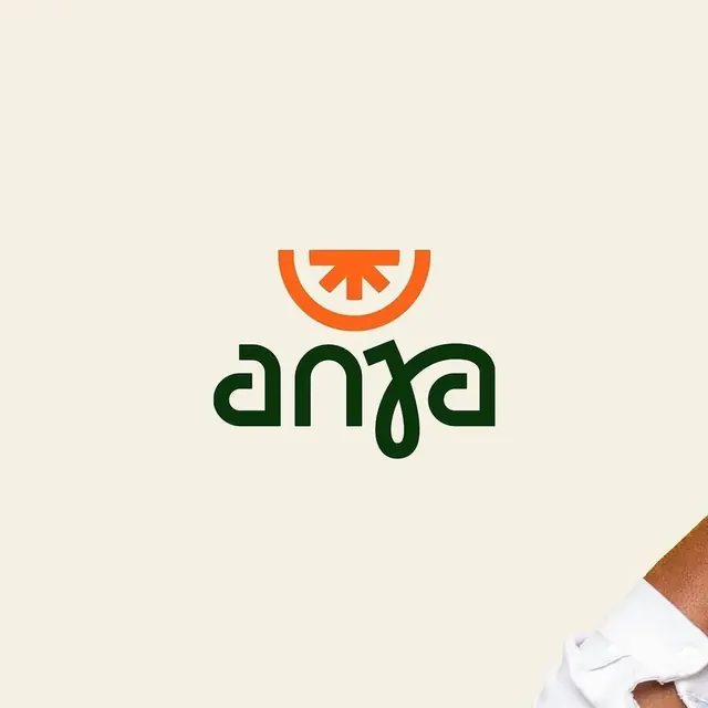 Anja logo, geometric, minimal, warm