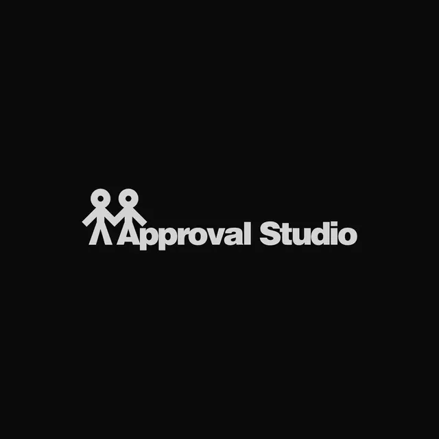 Approval Studio logo, geometric, minimal, dark