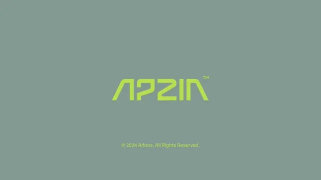 Apzin logo, geometric, minimal, cool