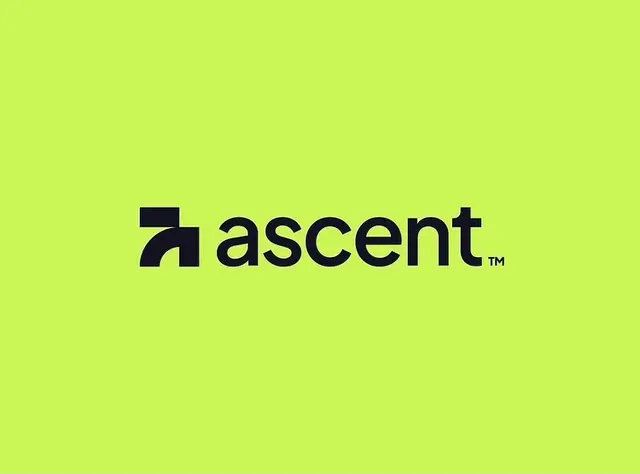 Ascent logo, geometric, minimal, dark
