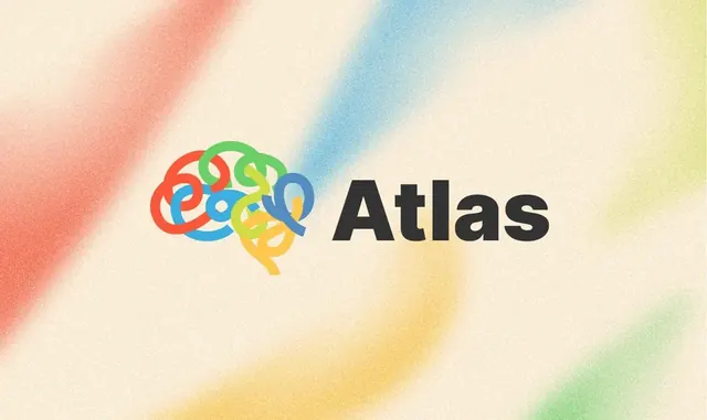 Atlas logo, geometric, line-art, dark