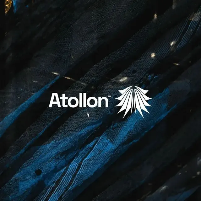 Atollon logo, minimal, geometric, light