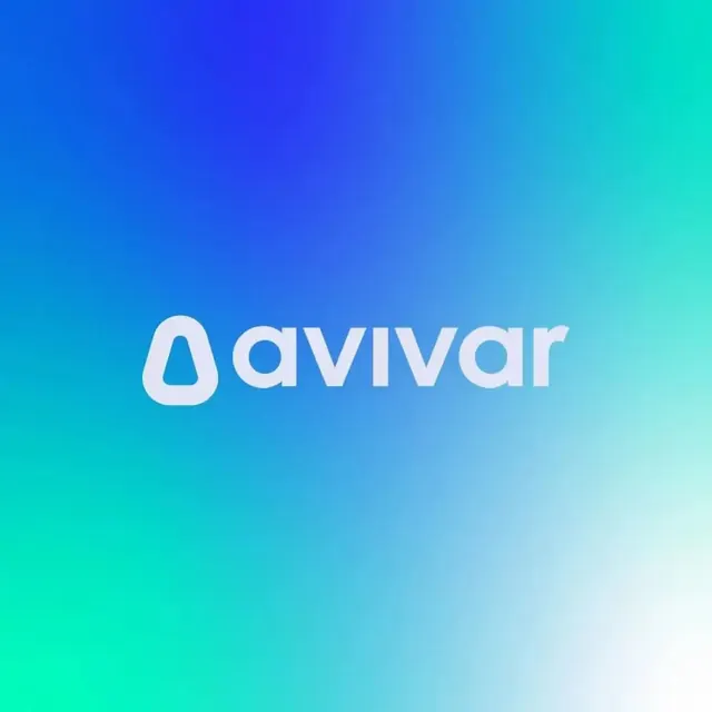 Avivar logo, geometric, minimal, light