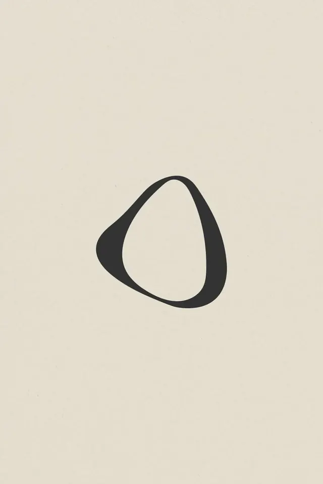 Minimal curved-line abstract mark, minimal, organic, light
