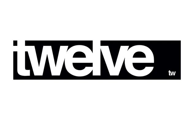 Twelve wordmark, minimal, dark