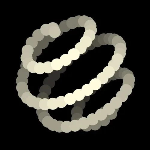 Nested organic circle mark, abstract, organic, dark