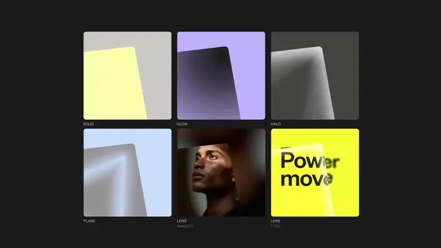 VFX light-effect reference sheet, abstract, gradient-heavy, cool