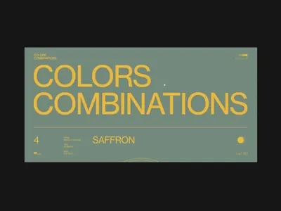 Color palette: muted sage and saffron specimen, minimal, organic, light