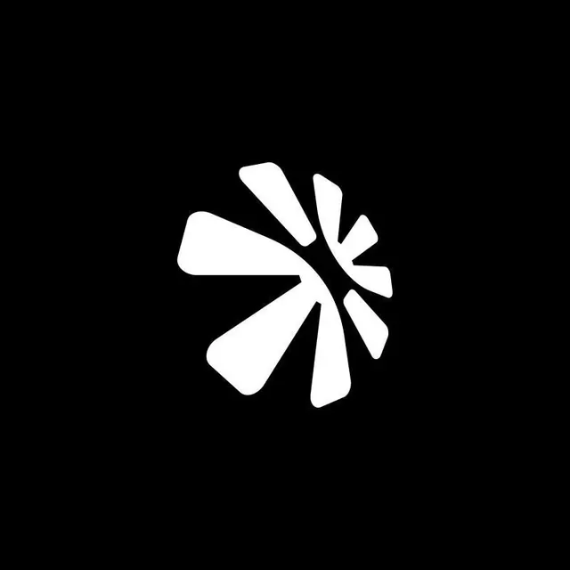 Radial pinwheel icon, minimal, geometric, light