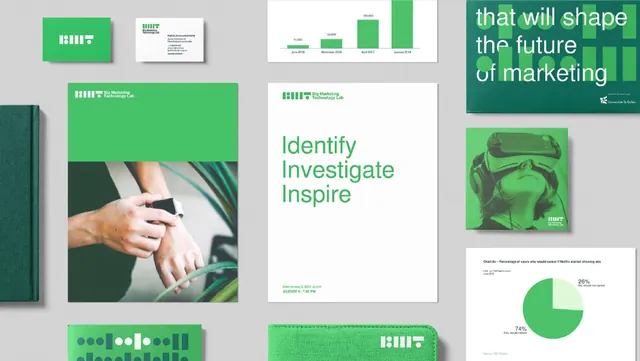 Green and teal brand system collateral, minimal, corporate-clean, light