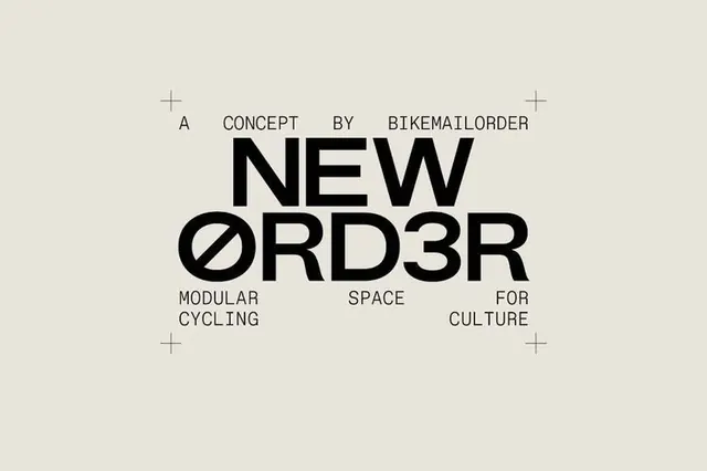 Bold sans-serif wordmark with geometric detail, minimal, geometric, dark