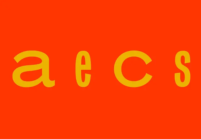 Yellow lowercase wordmark on orange background