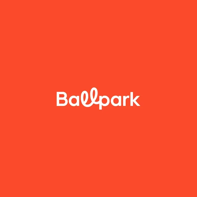 Ballpark logo, minimal, light