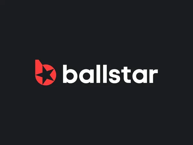 Ballstar logo, geometric, minimal, warm