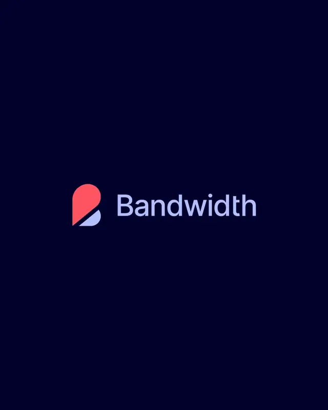 Bandwidth logo, geometric, minimal, warm