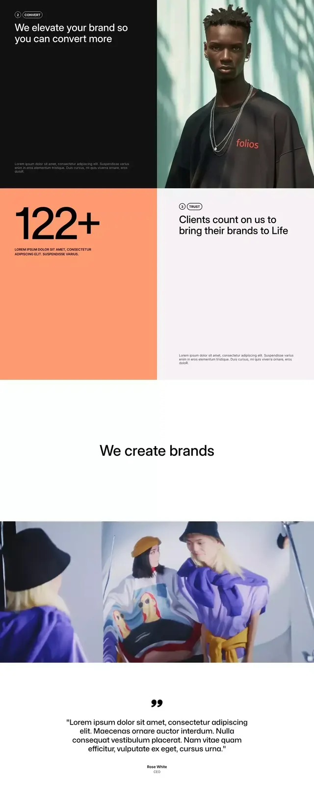 Empowering Brands consulting type system, minimal, corporate-clean, light