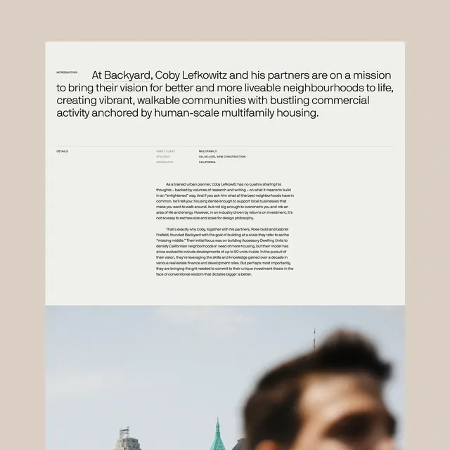 Neutral serif-and-sans type specimen with mission statement, corporate-clean, minimal, light