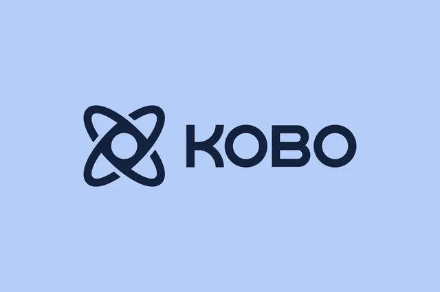 KOBO geometric wordmark and symbol, minimal, geometric, cool