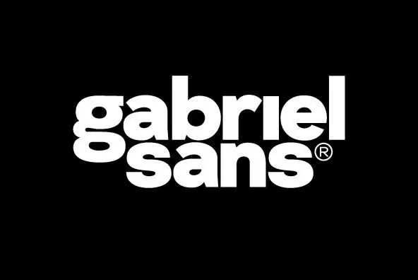 Gabriel Sans monochrome wordmark, minimal, monochrome, dark